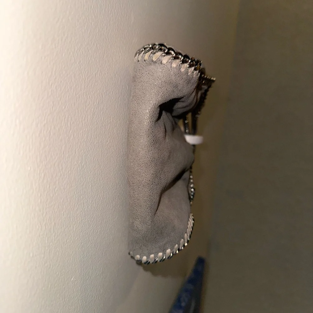 Stella McCartney Falabella Tiny Tote Authentic in Gray Vegan Suede - Picture 6 of 13